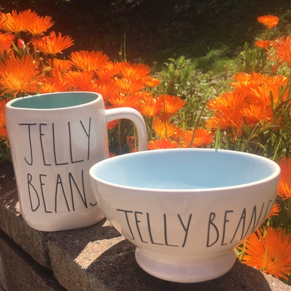 🐰Rae Dunn “JELLY BEANS" Mug Teal inside Easter - Picture 3 of 5
